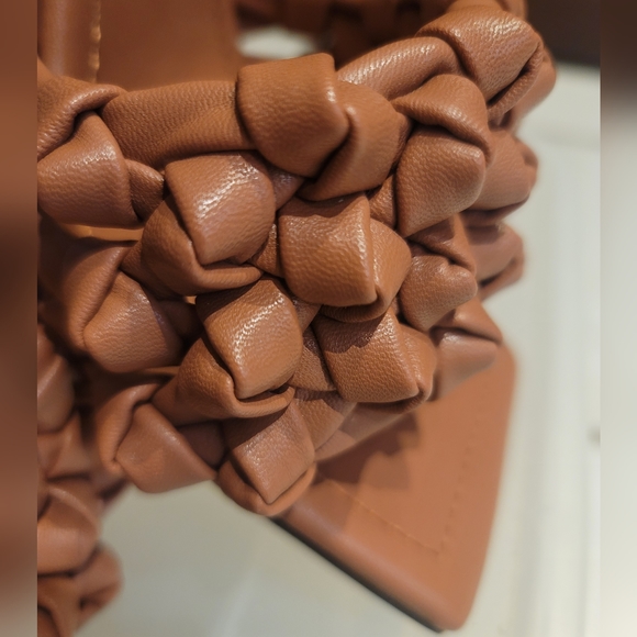 Asos Sexy Tan High Heeled  Mules - Picture 6 of 10